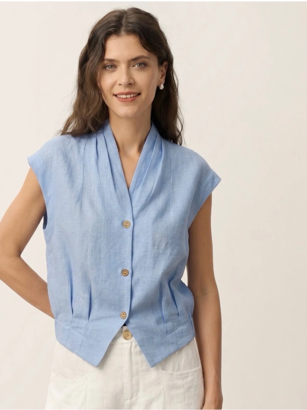 Lintico Valeria cropped shirt. NWT MED